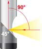 Zrcadlo pro boční záběry 45°-90° 4900-45-01