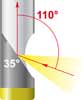 Zrcadlo pro boční záběry 35°-100° 4900-45-02